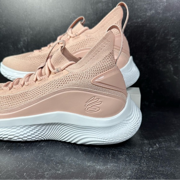 CURRY FLOW 8 CLASS Y MENS BASKETBALL SHOES SIZE 12 BLUSH KNIT PINK WHITE NEW - Picture 9 of 10